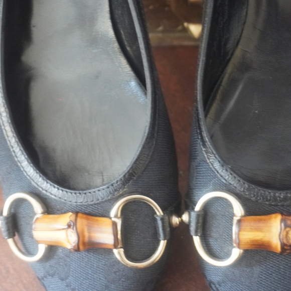Gucci black ballet flats EUC Authentic Horse-bit Style - Picture 6 of 9